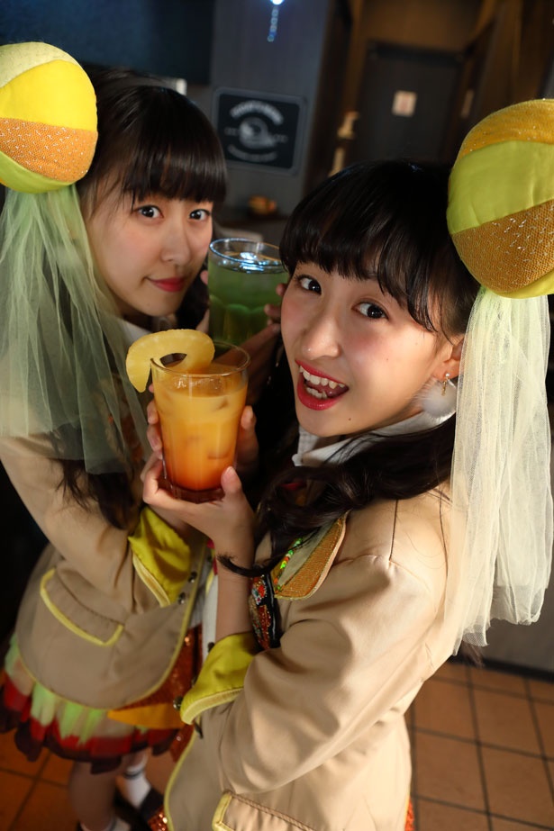 「ドリンクはどれもカラフルでかわいい！」