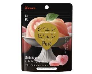 白桃果汁がとろり、じゅわり。春の新グミ「ジュレピュレ白桃」新発売！
