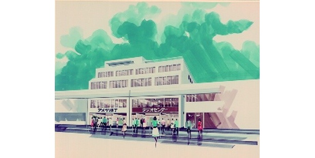 創業当時の第一アメ横ビルの竣工予定図。“アメヤ横丁”“ラジオセンター”という文字が見える