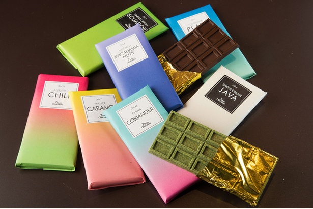 「7Seas Chocolate(セブンシーズチョコレート)」(各626円～)。豊富な種類から自分好みのフレーバーを見つけよう！
