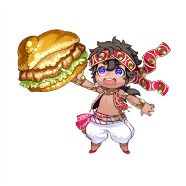 コラボキャラクターのチキンタルタ＆アラジン(C)
