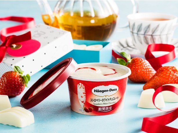 ハーゲンダッツ ミニカップ「ストロベリーホワイトチョコレート」(希望小売価格294円)は2月6日(火)発売