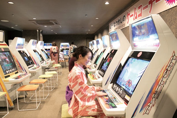 無料の「なつかしのゲームコーナー」/大江戸温泉物語 箕面観光ホテル