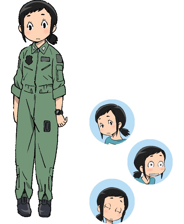甘粕ひそね(CV:久野美咲)は、航空自衛隊岐阜基地の新人。素直でまじめな性格だが、嘘のつけないあまり、マジな言葉を口にして人を傷つけることが続き、周囲から浮くことを避けている