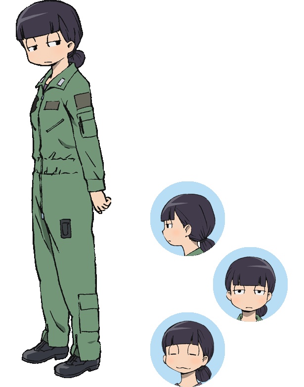 青森県三沢基地のドラゴンパイロット・絹番莉々子(CV:新井里美)は、冷静かつ頭脳派。頭が回りすぎて、万事に最低ラインを先に見極めてしまい、何かとマイナス思考を好む