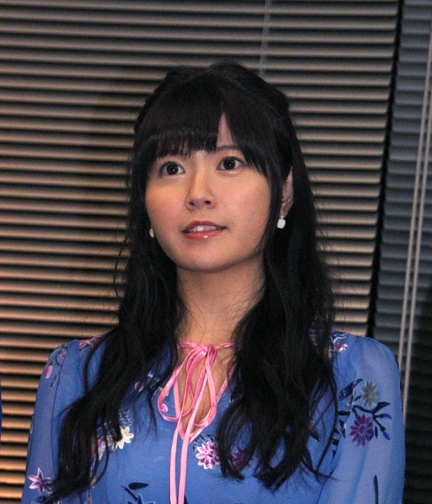 竹達彩奈は「去年の夏ごろに撮影をしたんですけど、半年を経て、ようやく試写をということで、今からとても楽しみです」と語る