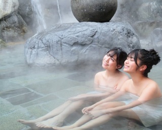 #アルイテラブル 番外編 SKE48の北野瑠華と荒井優希が昼神温泉の露天風呂を満喫！