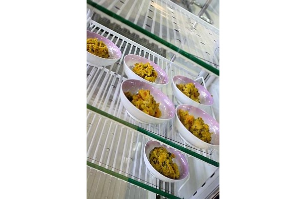 カボチャのサラダにはレーズンも入っていて美味