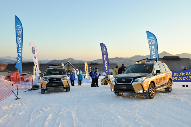 イベント当日はゲレンデにスバルSUVが登場(写真は安比高原スキー場開催時のもの)