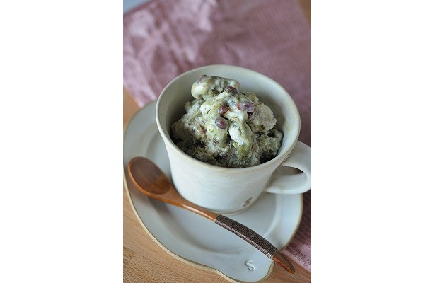あずきと抹茶で和風アイスに