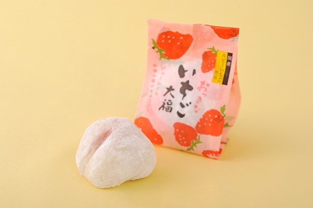 3Lサイズのアスカルビーを使用したずっしりとボリュームのある創作桃菓 桃花亭「おっきないちご大福」
