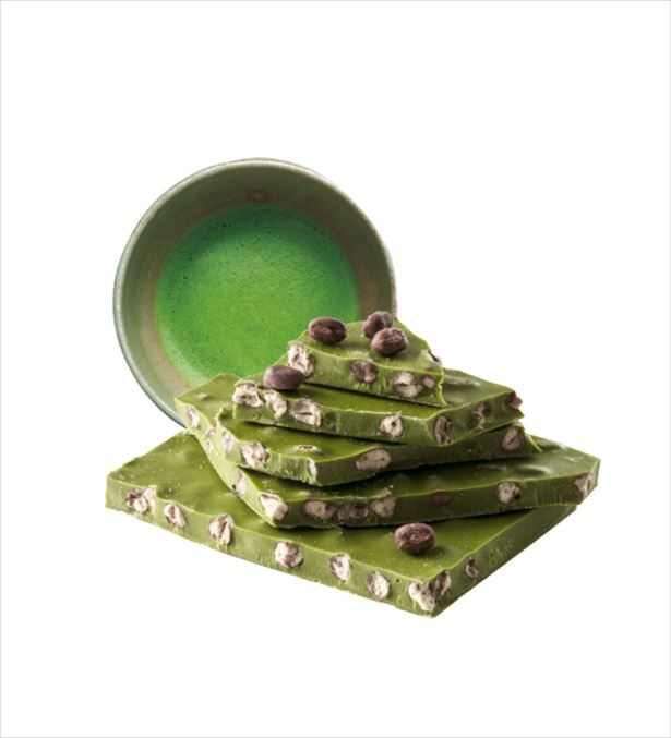 京都衹園辻利の宇治抹茶を使用した「抹茶チョコレート贅沢宇治抹茶あずき」はあずきを倍増 