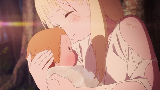 里を飛び出しひとりぼっちになったマキアは親を亡くしたエリアルを見つけ、我が子として育てようとする