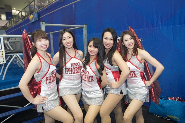 ウィングアリーナ刈谷にやって来た三遠ネオフェニックスのファイヤーガールズ