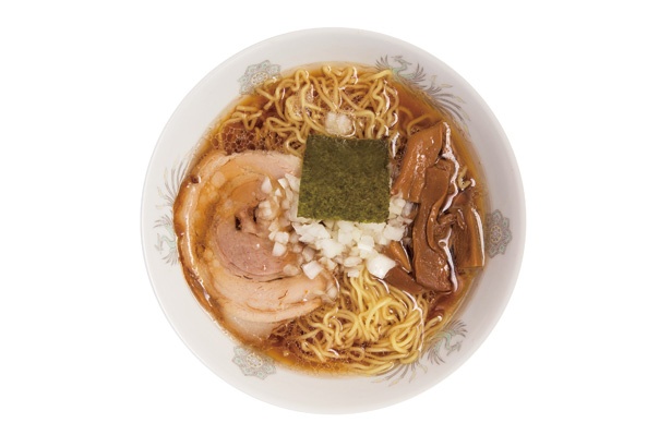 あっさりとした醤油ベースのスープが優しい味わいの「中華そば専門店 丸幸」のラーメン(420円)