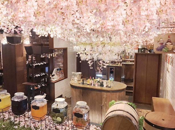 3000本の桜のシャンデリアで乾杯！「お花見バルESOLA渋谷」期間限定オープン
