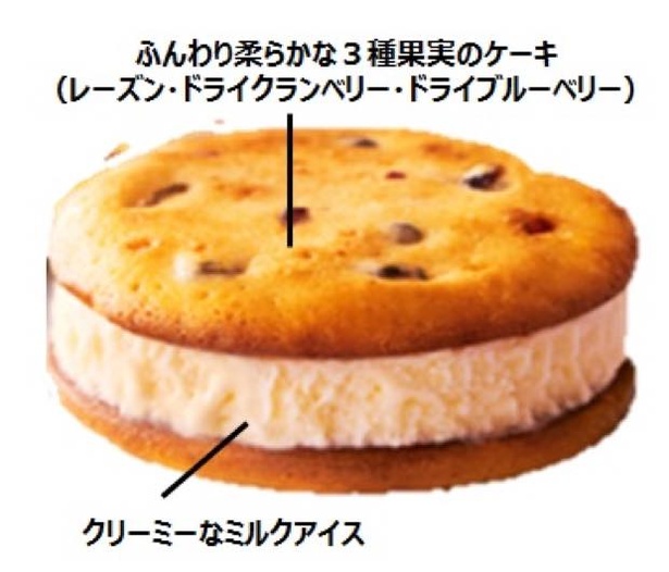 少し甘酸っぱい生地と相性が良く、且つ、焼き菓子のインパクトに負けない存在感のあるクリーミーなミルクアイス
