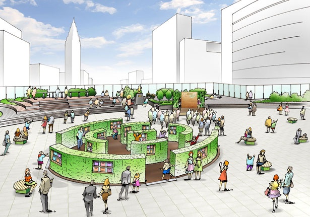 Suicaのペンギン広場が、緑あふれる“都市型屋外図書館”に変身！ ※写真はイメージ