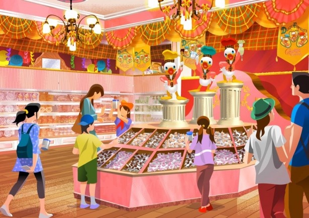 東京ディズニーランドには、チョコレートクランチをテーマにしたショップも4月15日(日)にオープン