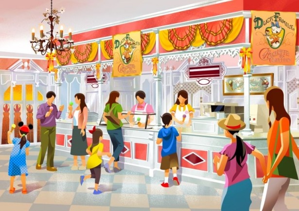 チョコレートクランチを使用したアイスを販売する「アイスクリームコーン」も4月15日(日)、東京ディズニーランドにオープンする