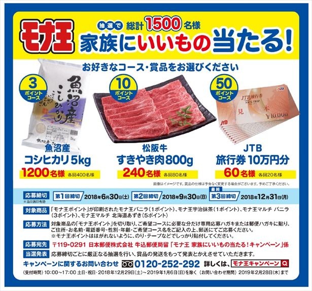 抽選で景品が貰えるキャンペーンも実施
