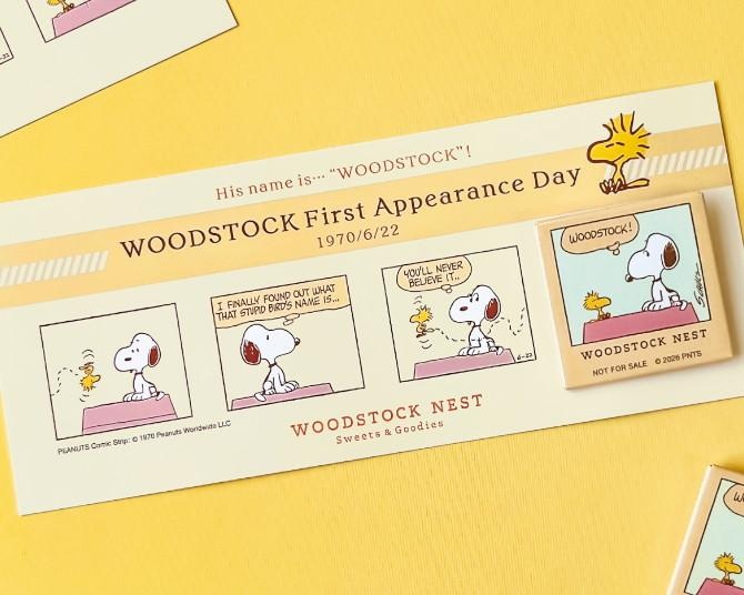 知ってた？6月22日はスヌーピーの親友ウッドストック初登場の日！記念のコミック柄缶バッジを「WOODSTOCK NEST」で配布