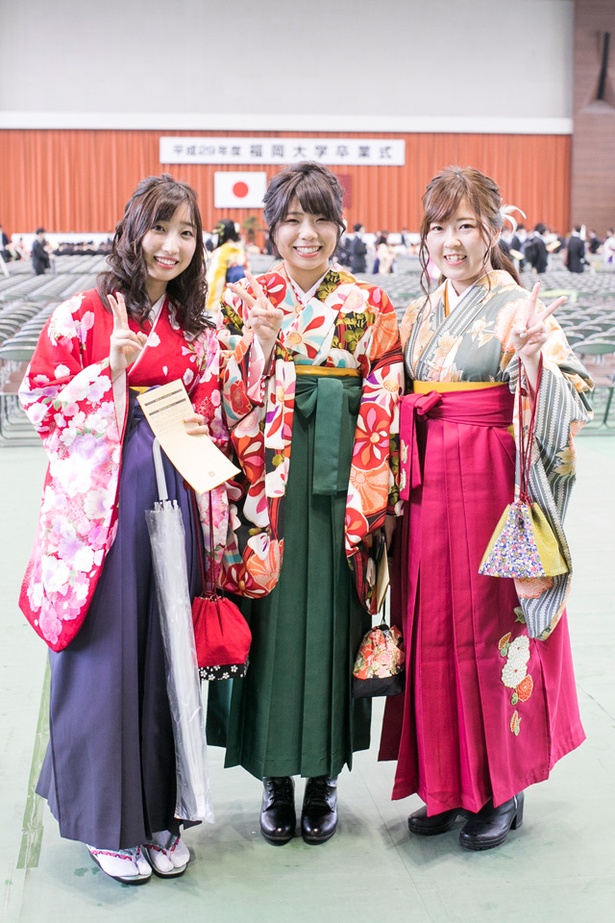 福岡大学の卒業生 みずきさん かえでさん ちかさん