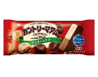 不二家のカントリーマアムがアイスに！バニラ＆ココア、2つの味が1つに