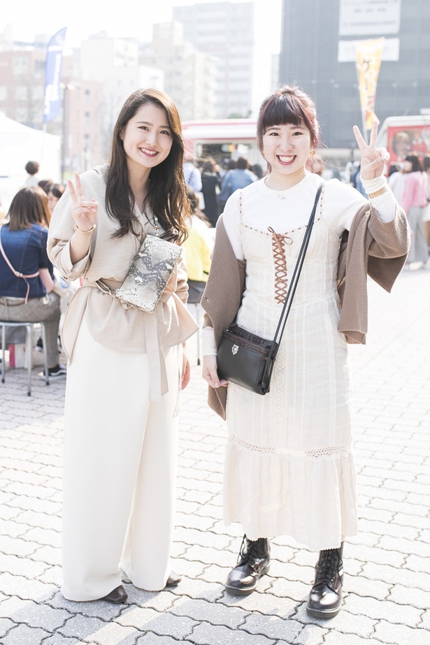 福岡アジアコレクションに来ていた、さとこさんとりこさん