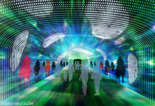 輝く光のトンネル「TIME LIGHT TUNNEL」