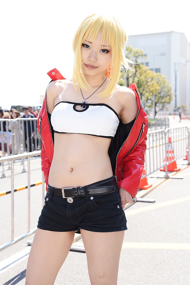 「Fate/Apocrypha」のモードレッドに扮する かのこさん
