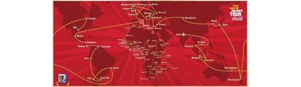 W杯トロフィーは延べ13万4017kmを巡回！