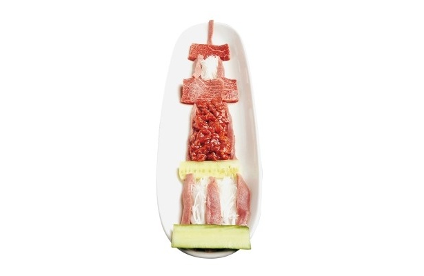 【写真】肉でスカイツリーを表現！