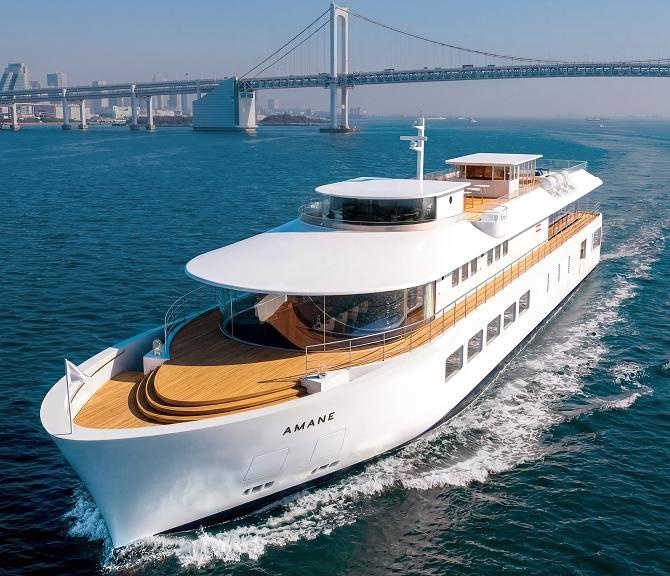 東京湾の最新レストランクルーズ船「海音(AMANE)」2027年デビュー！“大規模”のイメージから“ブティックホテル”な体験に進化