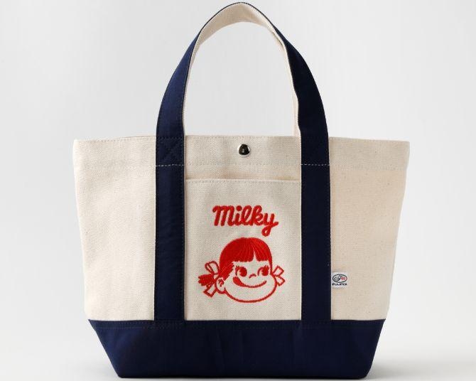 紀ノ国屋と不二家がコラボ！ペコちゃんの刺しゅう入りランチトートなど3種のバッグがオンラインストアなどで発売