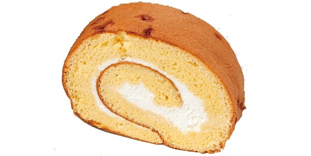 濃厚なキャラメルの風味がたまらない“オリジナルロールケーキ”（1カット・250円）