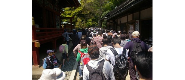 薬王院では一時、こんな大渋滞が！