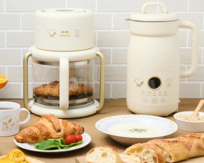 スヌーピーデザインのBRUNO家電で“あったか＆ほったらかし調理”！おそろい食器もそろう新シリーズ全5点が登場