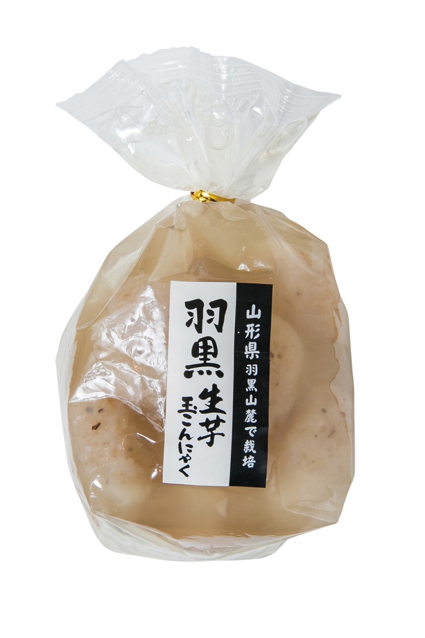 おいしい山形プラザで販売中の「羽黒生芋玉こんにゃく」(265円、1袋12個入り)は、女性に人気の商品