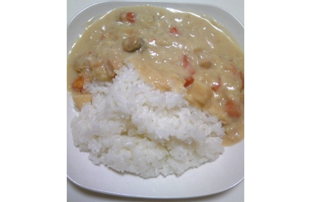白い伽哩を作ってみるとこんな感じです