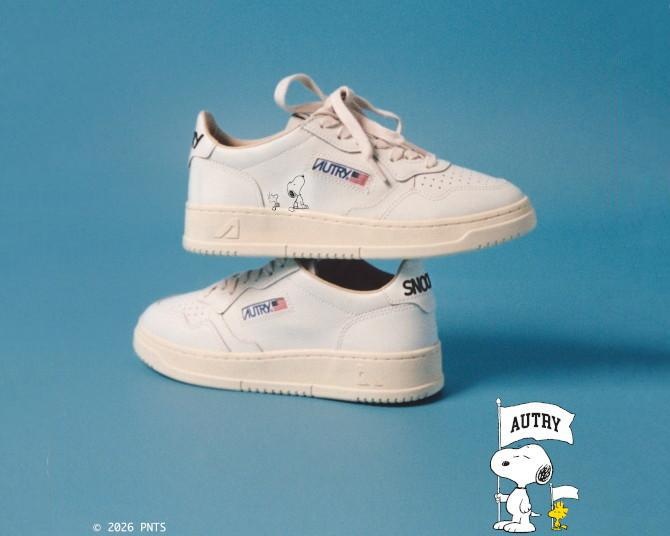 名品スニーカーにスヌーピーがさりげなく。AUTRY×「PEANUTS」コラボが直営3店舗で数量限定発売