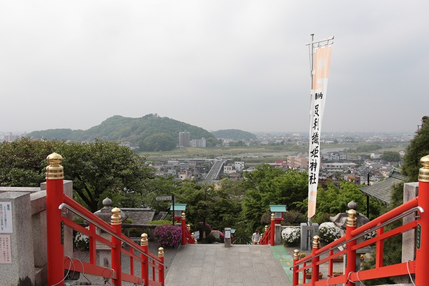 境内から見える足利市内の風景