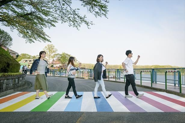 なんちゃってAbbey Road風の写真も撮れちゃう
