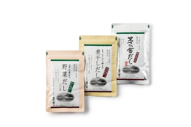 ファンも多い人気店、茅乃舎の「東京駅限定だし3種 『心ばかり』」(1250円)