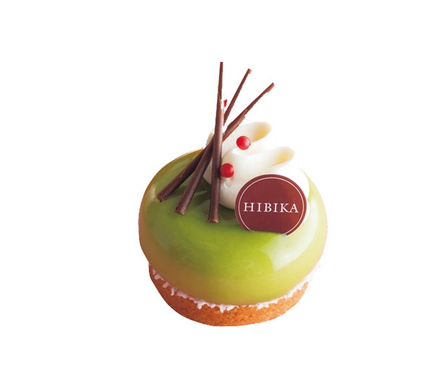 「HIBIKA」の「鶯-抹茶とオレンジのムース-」(700円)/阪急うめだ本店