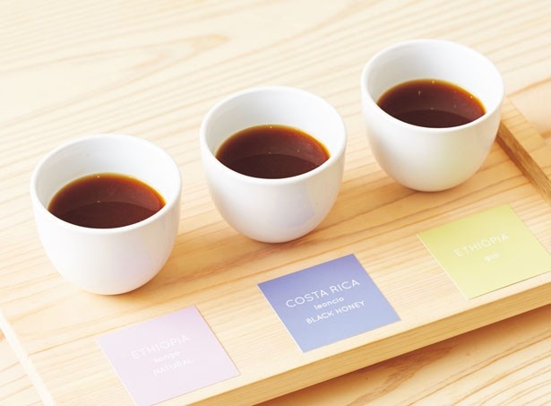 「飲み比べセット」(680円)/LIGHT UP COFFE KYOTO