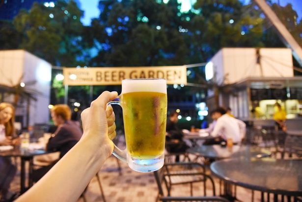 暑い名古屋の夜に冷えたビールを飲むのは至福の時間