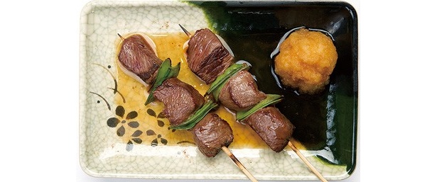 6月末までの期間限定　エゾ鹿（210円）はクセがなく、やわらかい