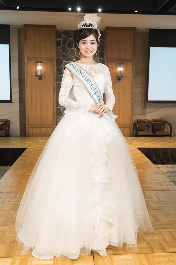ミス・アース福岡に輝いた林田遥さん