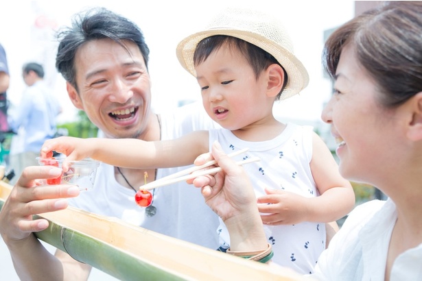 日本一巨大な流しさくらんぼ